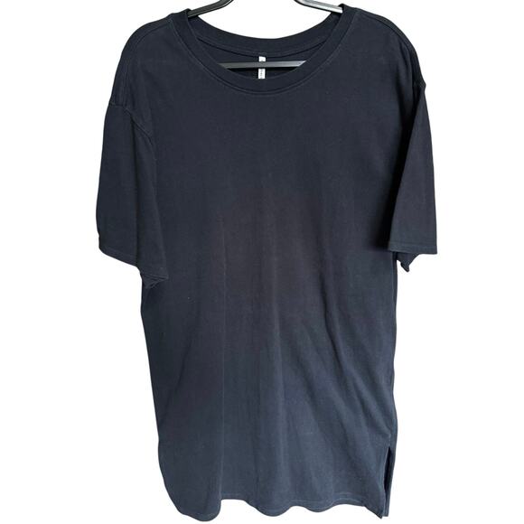 Essentials Fear Of God FOG Oversized Tee Shirt Split Hem Crewneck Black Size XL - Picture 2 of 10